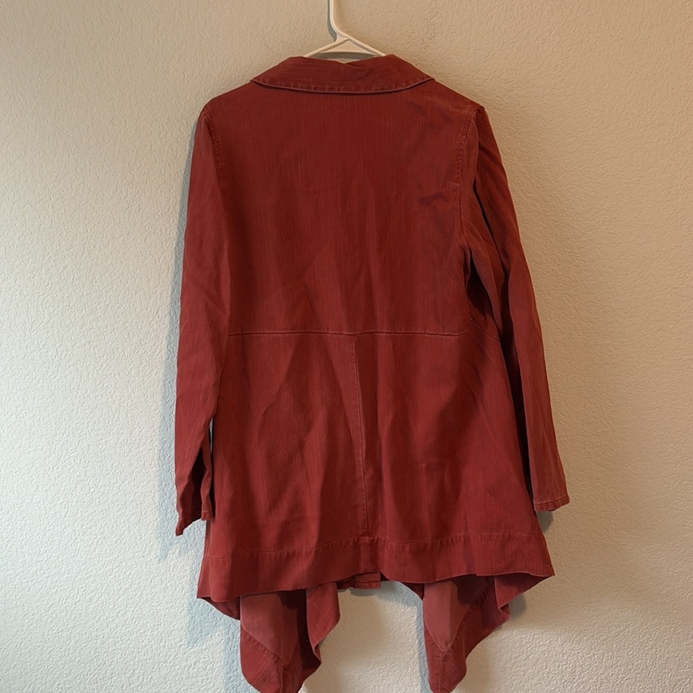 Soft Surroundings Medium Rust Asymmetrical Shirt/… - image 4